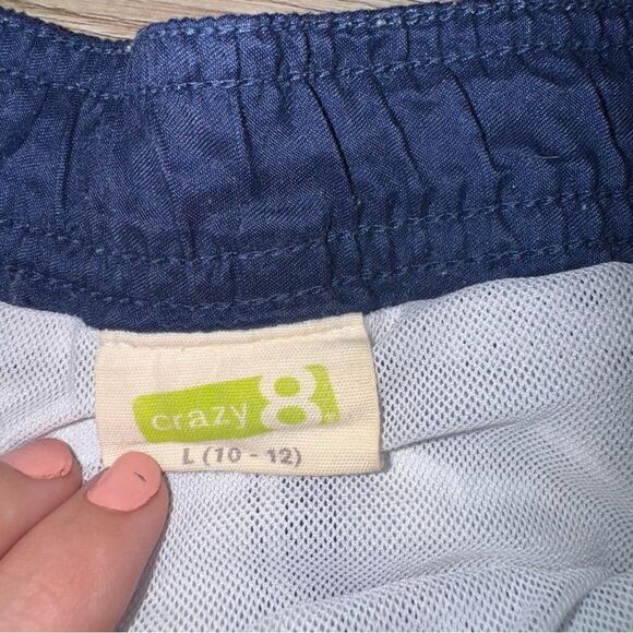 Kid's Crazy 8 Navy and White Swimsuit Board Shorts - Picture 4 of 6